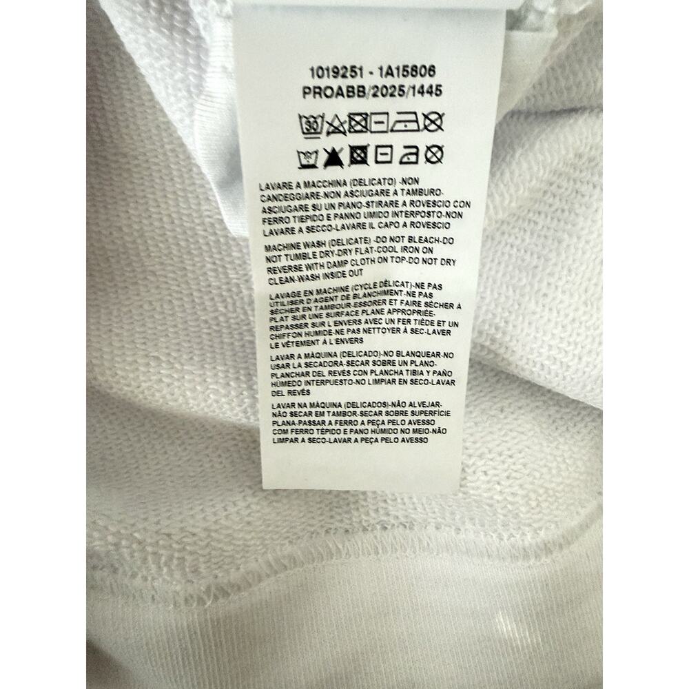 Versace Logo White Cotton Crop Sweatshirt 4 US (40 Euro) 1019251 NWT - Picture 12 of 15